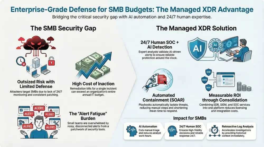 Infographic about Affordable XDR Solutions for Small and Medium Businesses (SMBs)