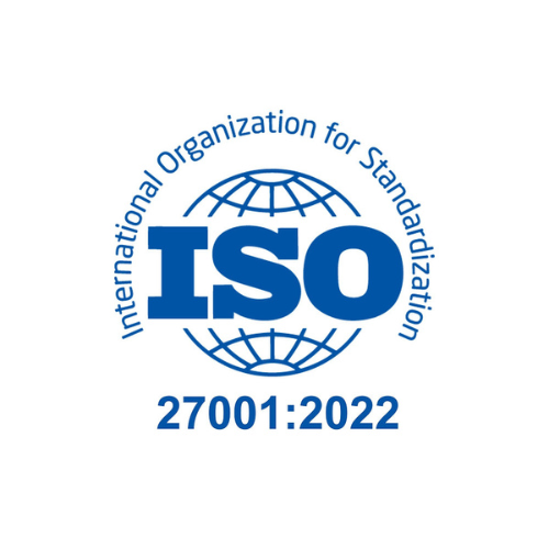 ISO-27001-2022 ISO 27001:2022 logo representing the International Organization for Standardization, emphasizing compliance and risk management in cybersecurity frameworks.