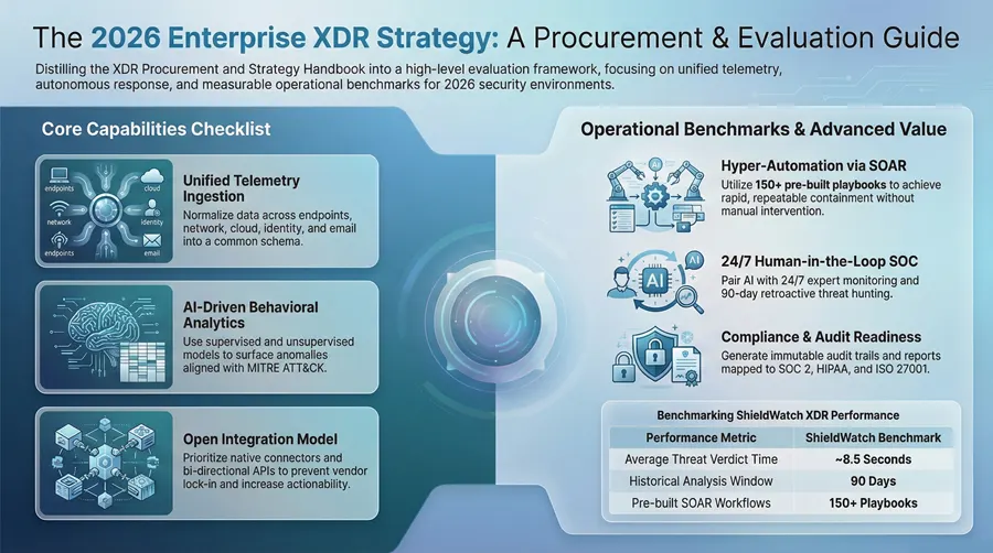Infographic about Essential XDR Platform Features