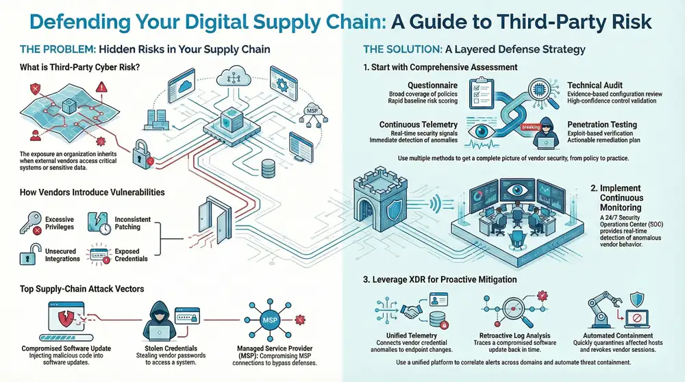 Infographic about Protecting Against Third-Party Cyber Risks