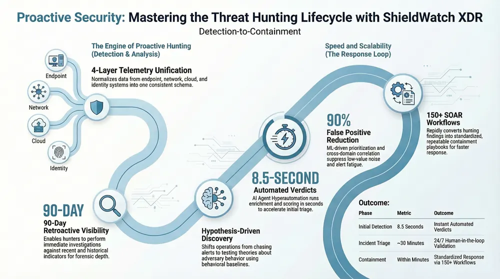 Infographic about Empowering Proactive Threat Hunting with XDR Capabilities