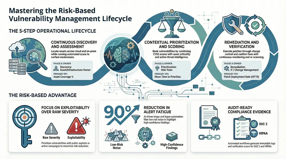 Infographic about Vulnerability Management Identifying and Remediating Security Gaps